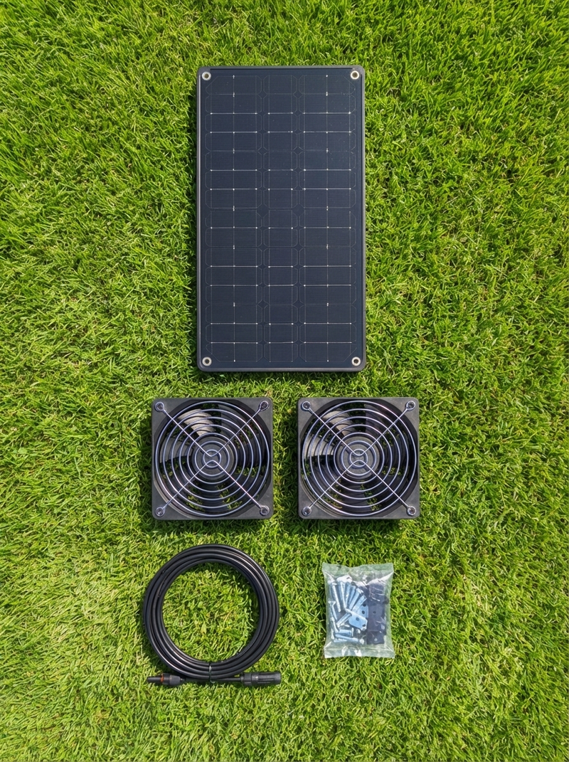 Solar Powered Doghouse Ventilator Fan
